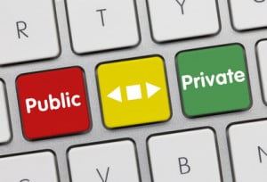 Public or private. keyboard